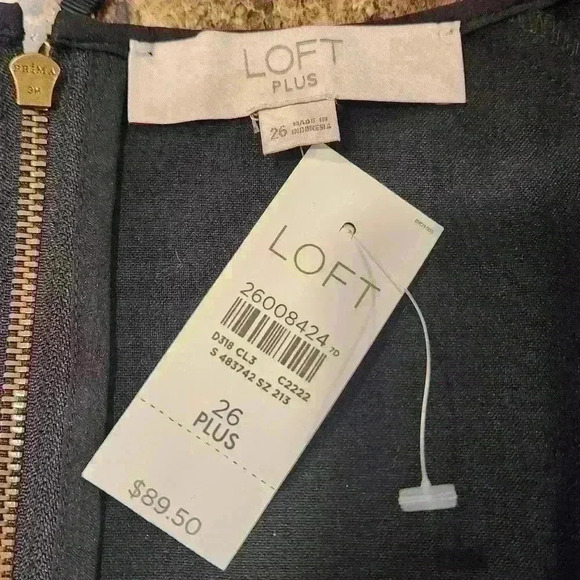 NEW NWT Woman's Loft Plus Size Black Sleeveless Dress Size 26 $90 - Picture 7 of 7